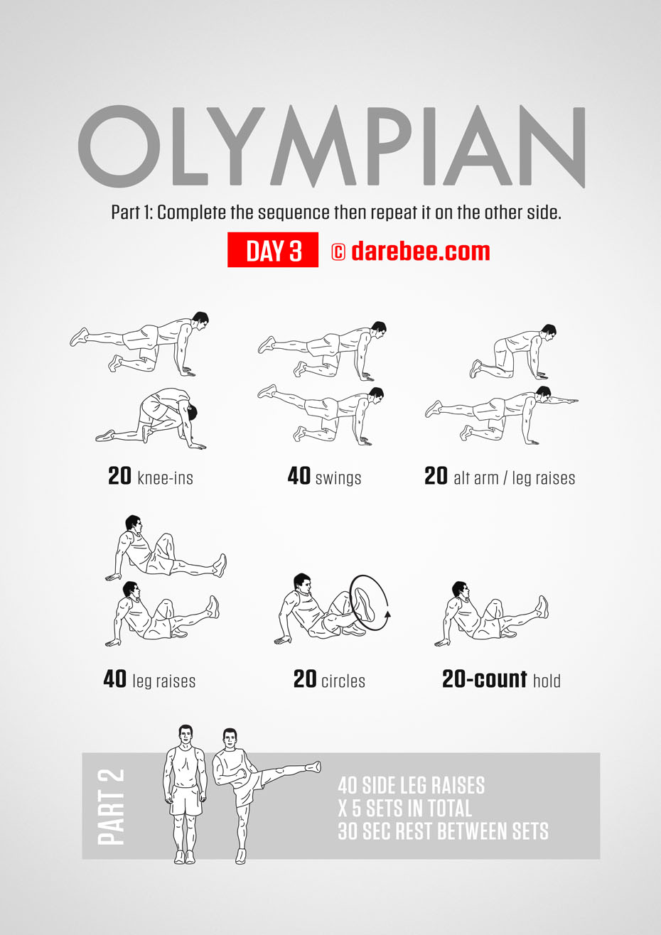 The Olympian - No-Equipment Fitness Program by DAREBEE