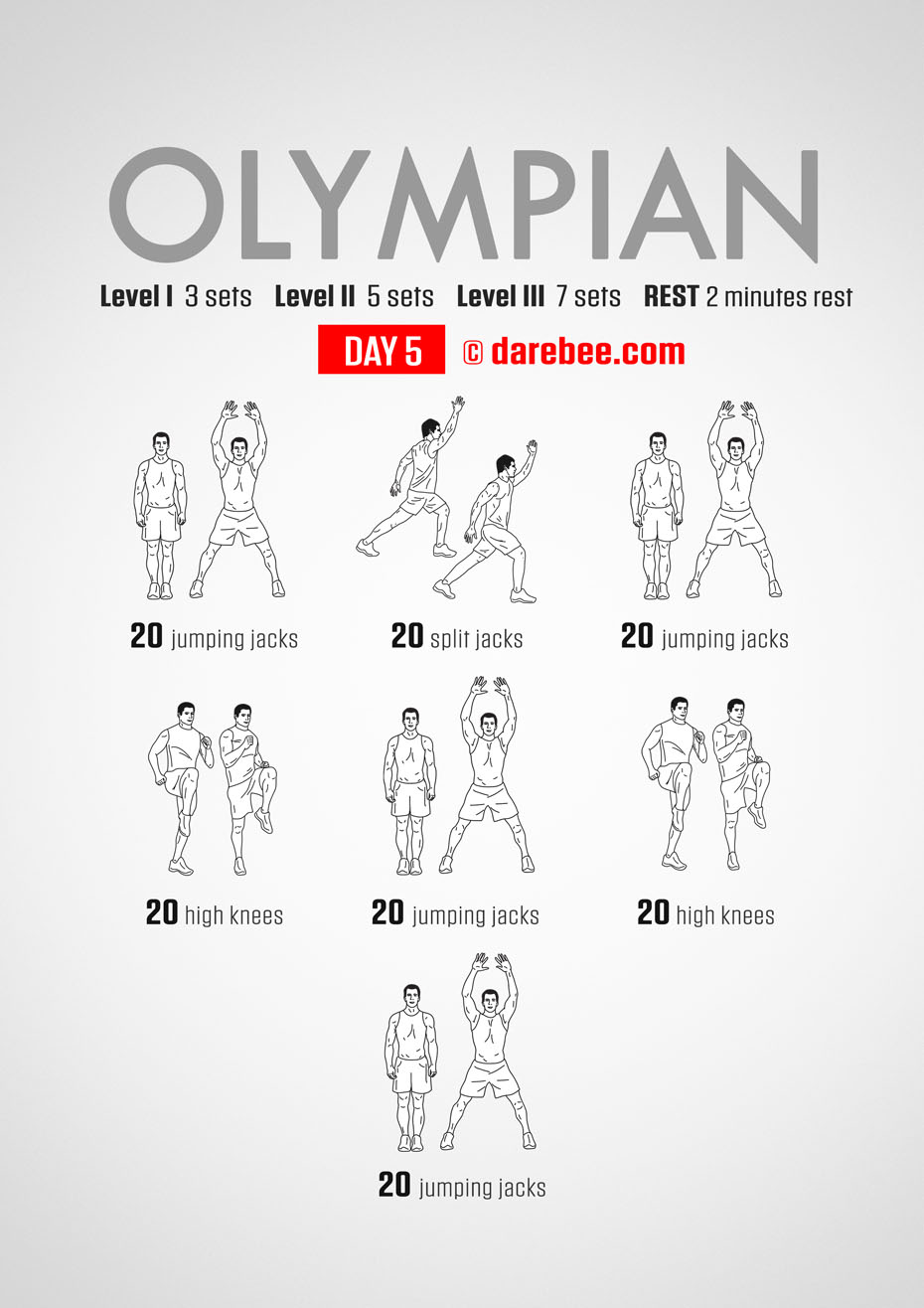 The Olympian - No-Equipment Fitness Program by DAREBEE