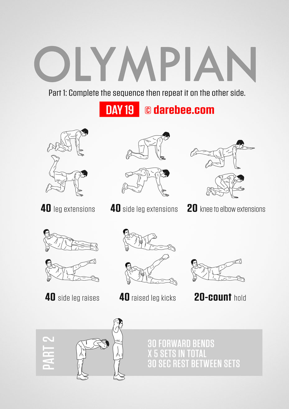 The Olympian - No-Equipment Fitness Program by DAREBEE