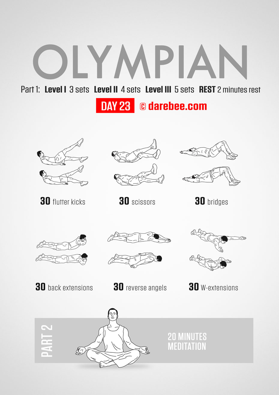 The Olympian - No-Equipment Fitness Program by DAREBEE