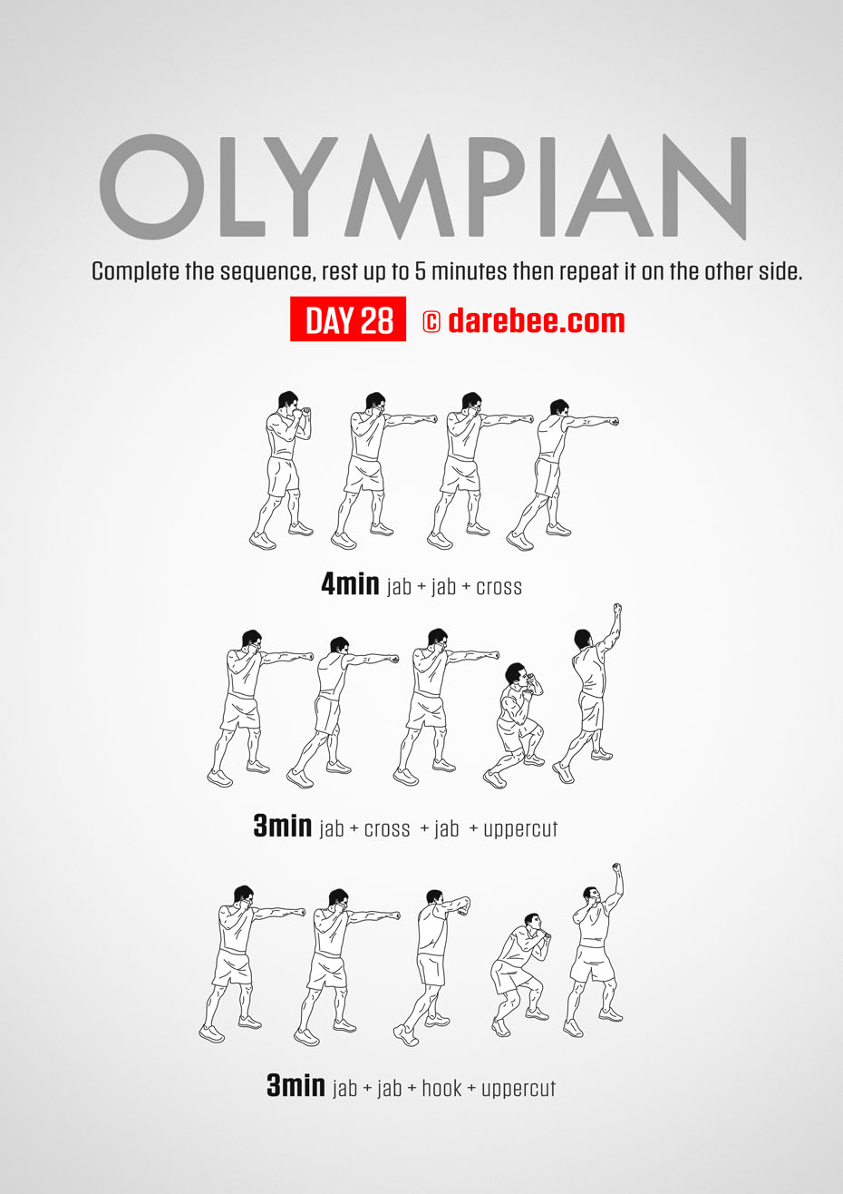 The Olympian - No-Equipment Fitness Program by DAREBEE