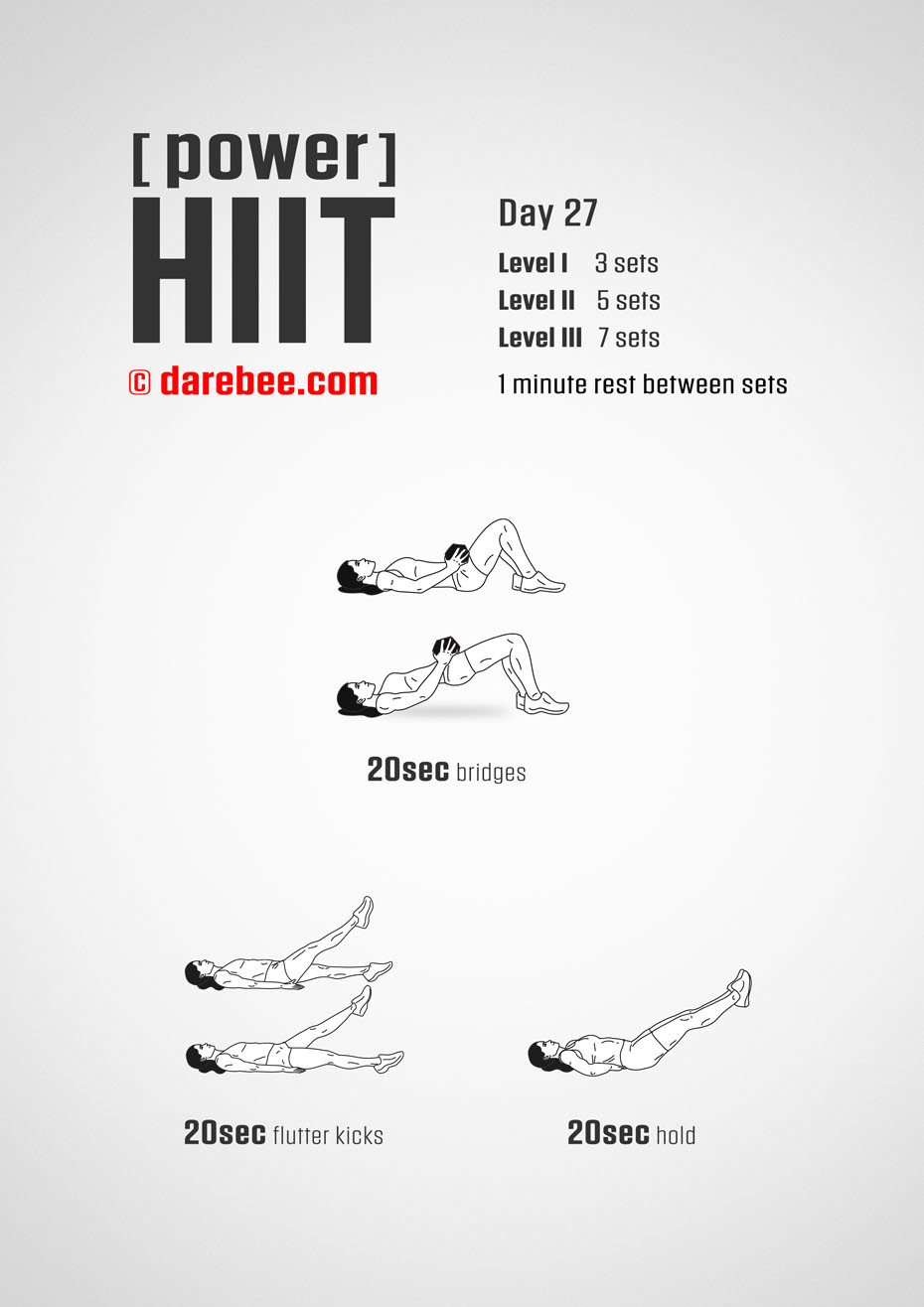 Power HIIT - Dumbbells  Fitness Program by DAREBEE