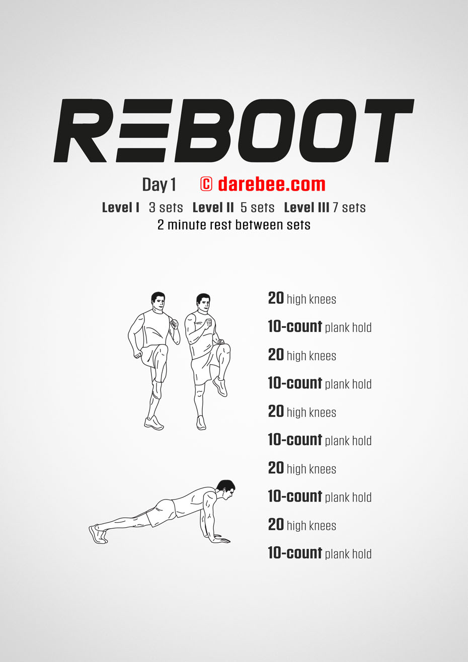 Reboot - No-Equipment Fitness Program by DAREBEE