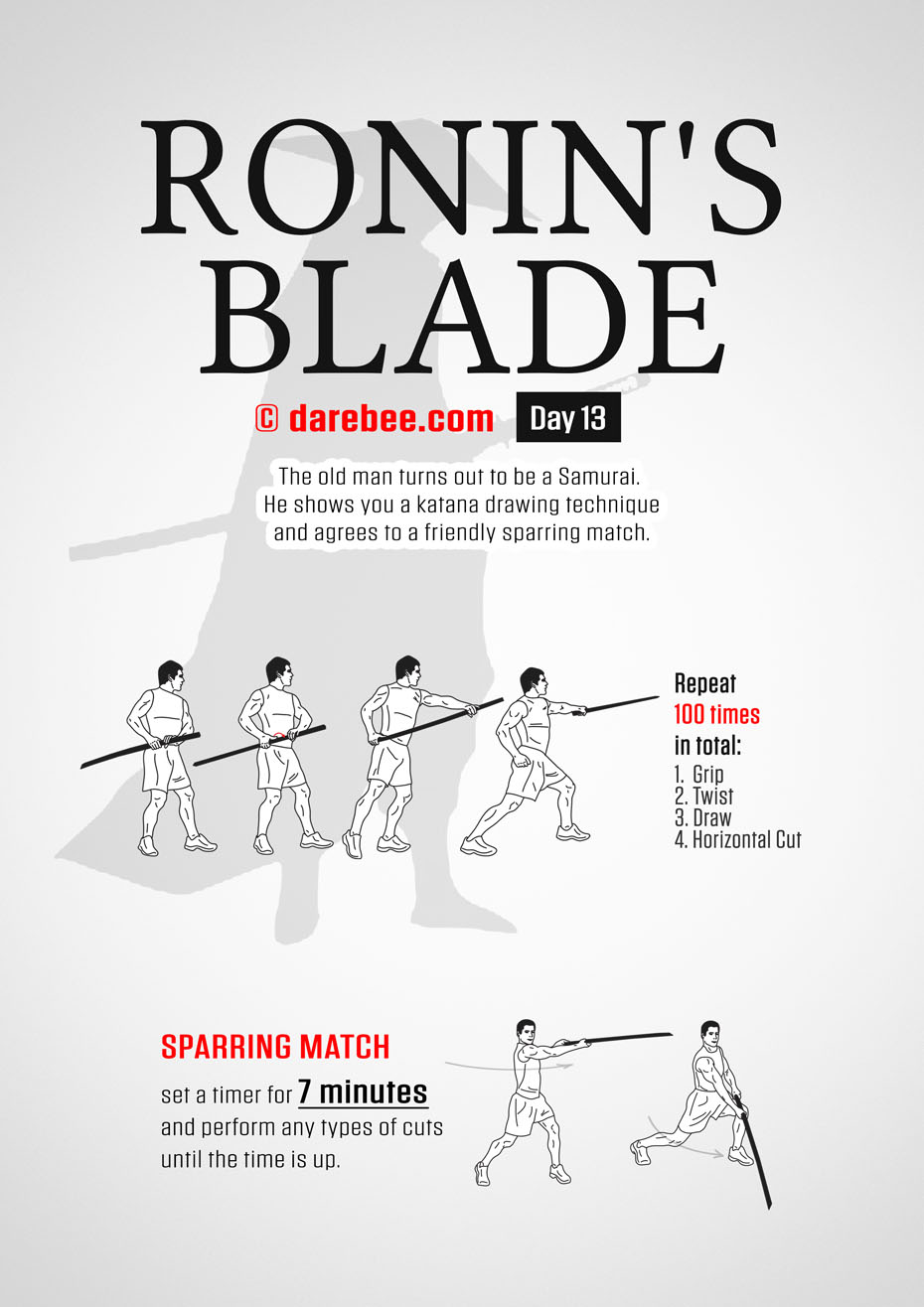 Ronins Blade 30 Day RPG Fitness Program by DAREBEE