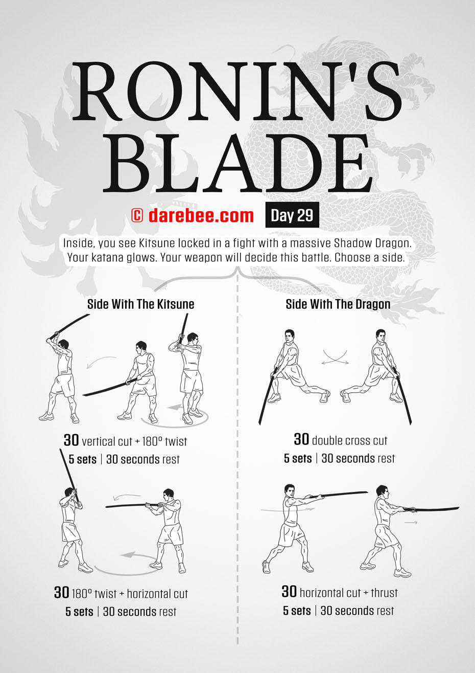 Ronins Blade 30 Day RPG Fitness Program by DAREBEE