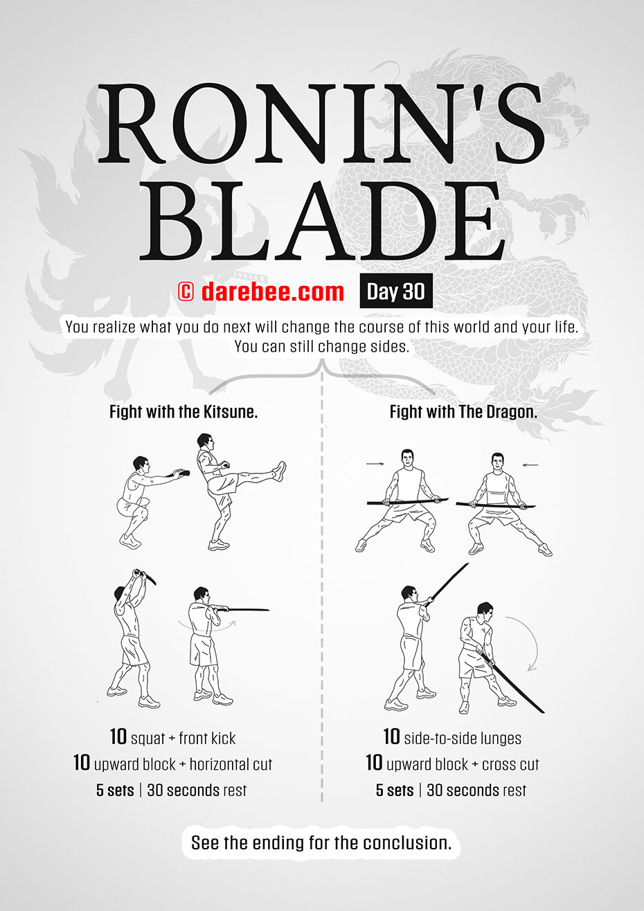 Ronins Blade 30 Day RPG Fitness Program by DAREBEE