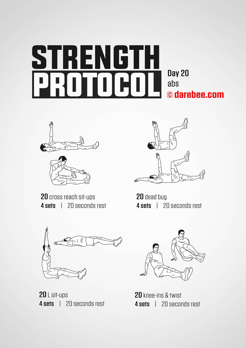 Strength Protocol: 30-Day Strength No-Equipment Program