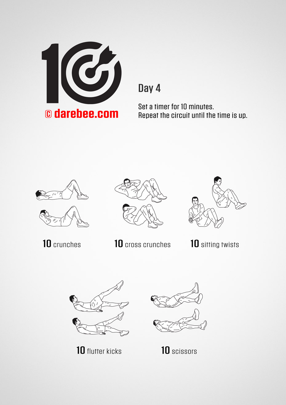 TEN - No-Equipment Fitness Program by DAREBEE