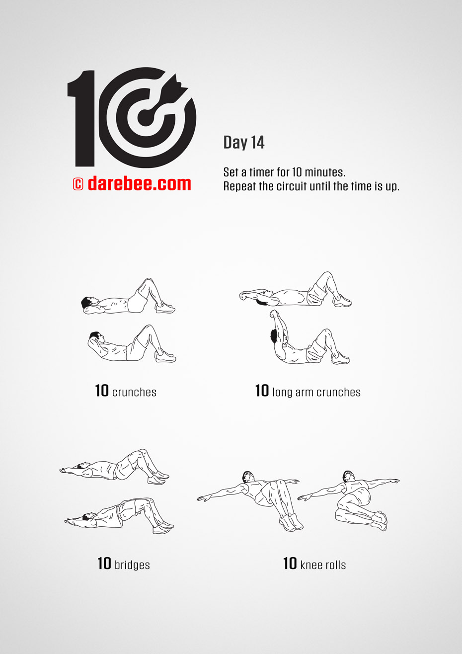 TEN - No-Equipment Fitness Program by DAREBEE