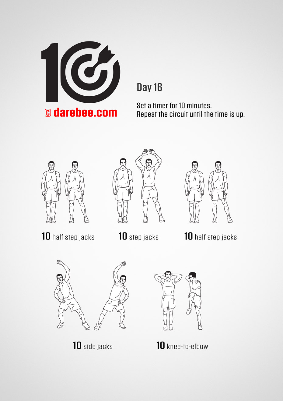 TEN - No-Equipment Fitness Program by DAREBEE