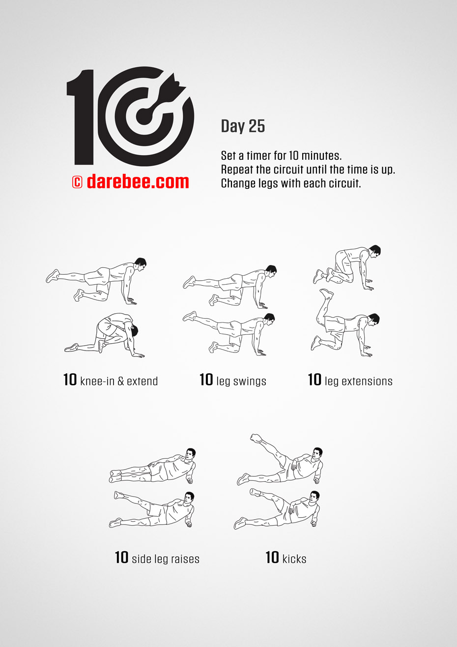 TEN - No-Equipment Fitness Program by DAREBEE