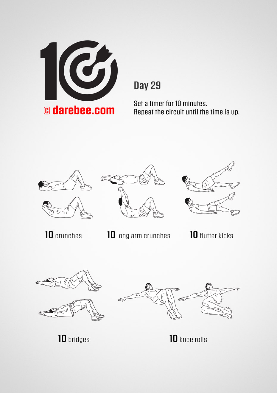 TEN - No-Equipment Fitness Program by DAREBEE