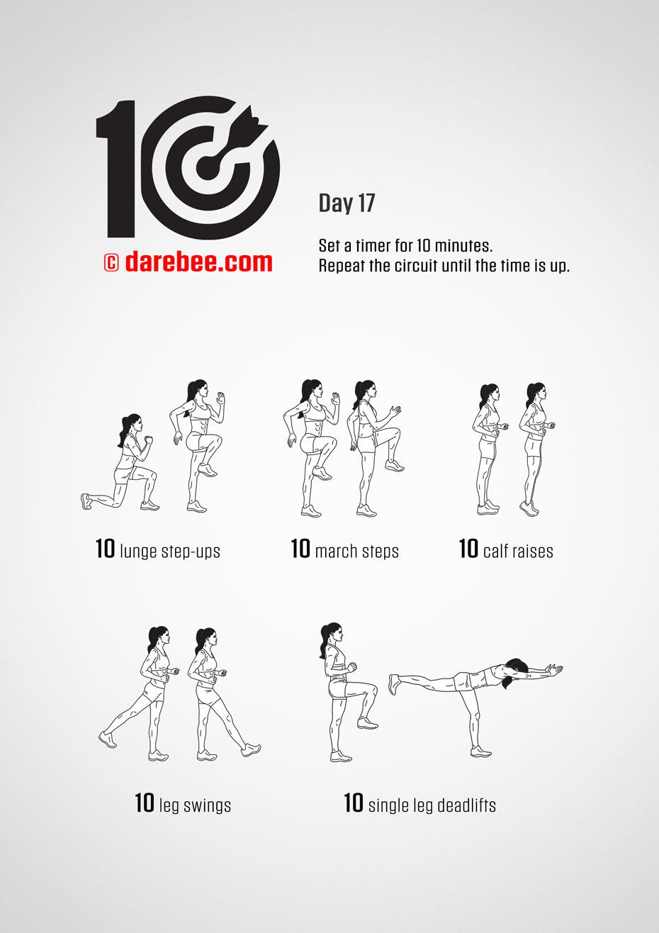 TEN - No-Equipment Fitness Program by DAREBEE