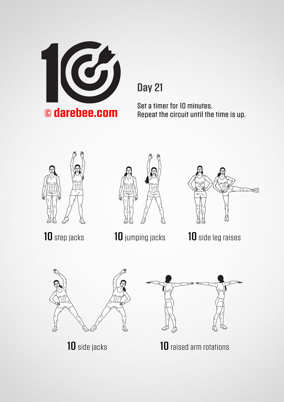 TEN - No-Equipment Fitness Program by DAREBEE