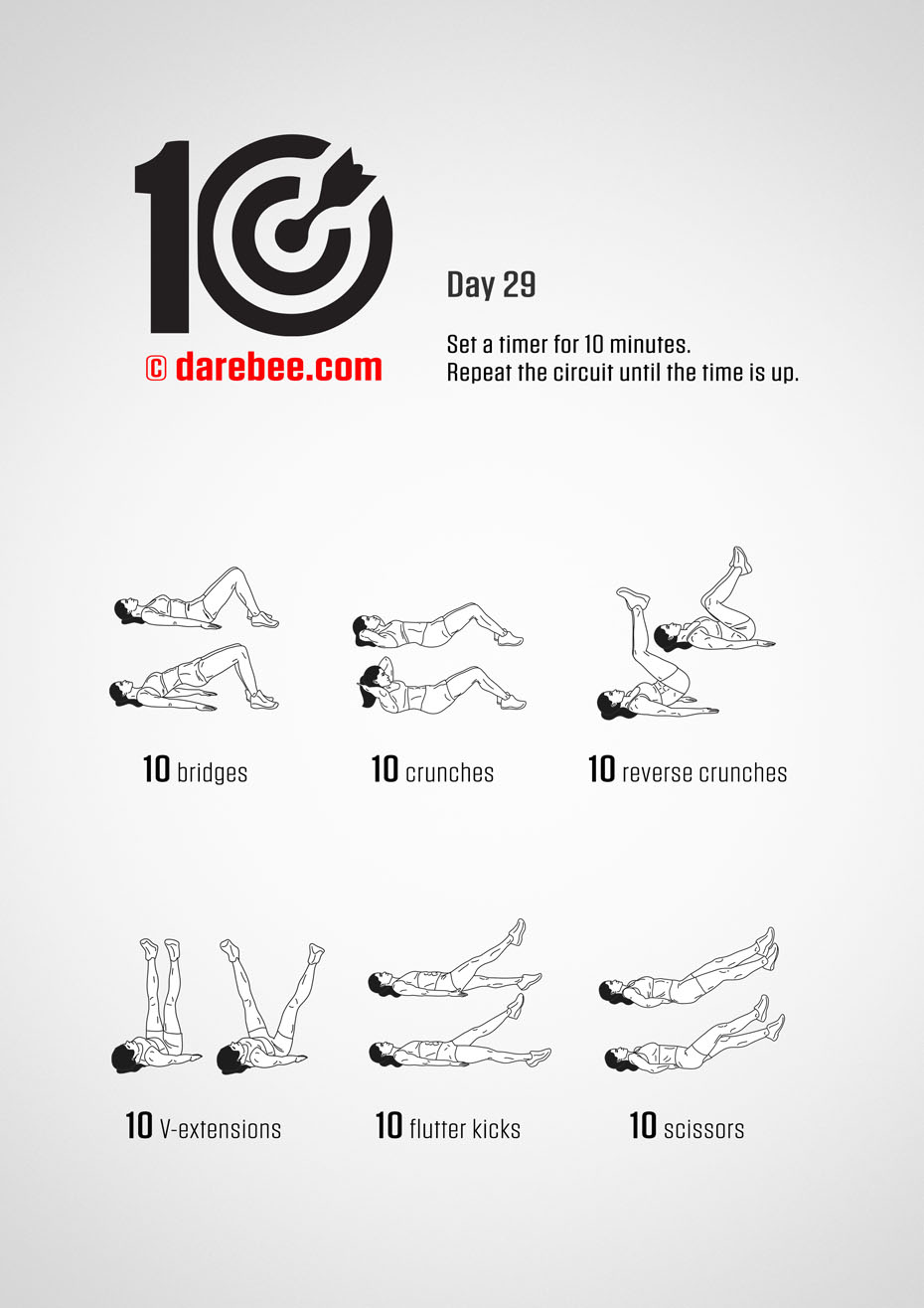 TEN - No-Equipment Fitness Program by DAREBEE