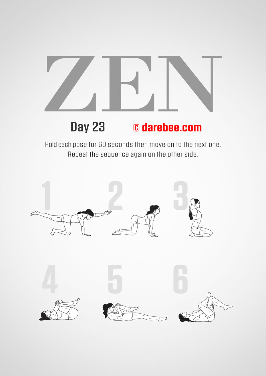 ZEN - 30 Day Yoga And Meditation Program by DAREBEE