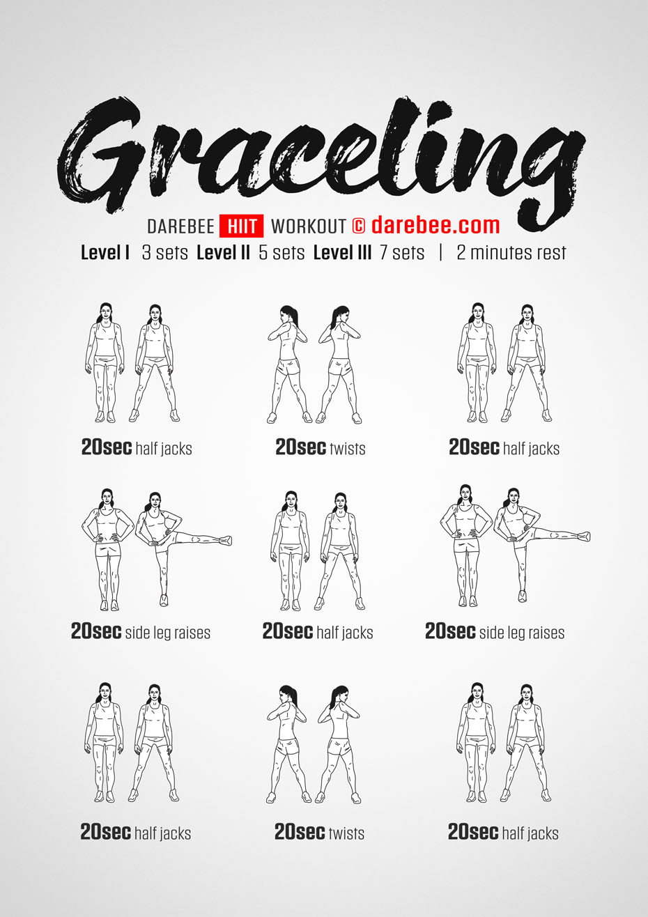 Graceling HIIT workout PDF by Darebee