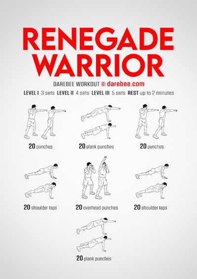 Warrior is a DAREBEE home fitness no-equipment combat-moves based upper body workout that will also rewire your brain.