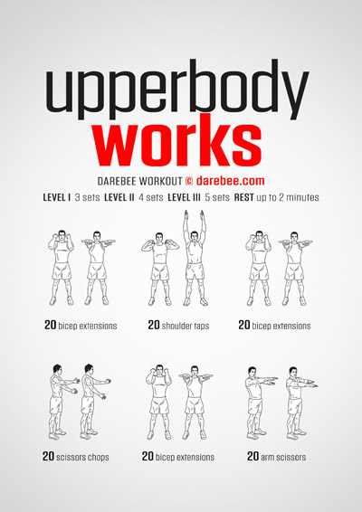 Upper body workout by Darebee